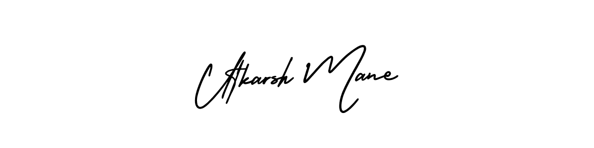 Also You can easily find your signature by using the search form. We will create Utkarsh Mane name handwritten signature images for you free of cost using AmerikaSignatureDemo-Regular sign style. Utkarsh Mane signature style 3 images and pictures png
