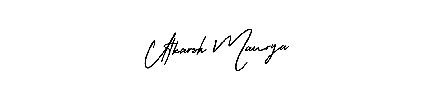 How to make Utkarsh Maurya signature? AmerikaSignatureDemo-Regular is a professional autograph style. Create handwritten signature for Utkarsh Maurya name. Utkarsh Maurya signature style 3 images and pictures png