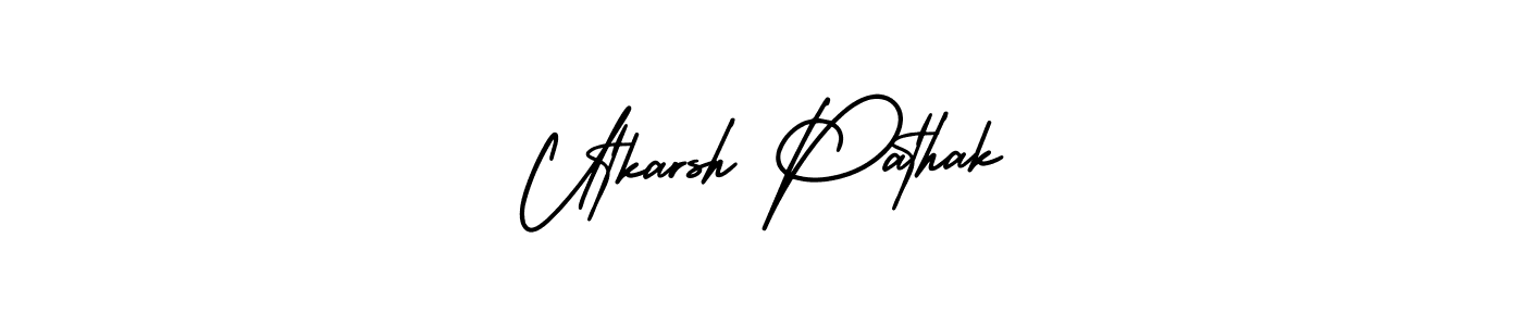 Use a signature maker to create a handwritten signature online. With this signature software, you can design (AmerikaSignatureDemo-Regular) your own signature for name Utkarsh Pathak. Utkarsh Pathak signature style 3 images and pictures png