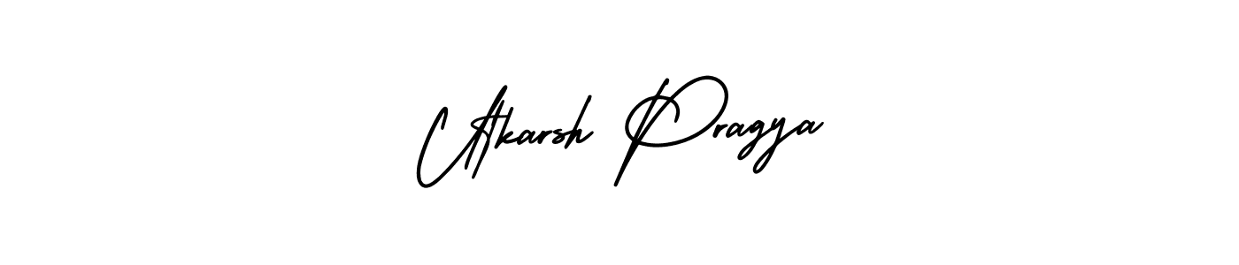 How to make Utkarsh Pragya name signature. Use AmerikaSignatureDemo-Regular style for creating short signs online. This is the latest handwritten sign. Utkarsh Pragya signature style 3 images and pictures png