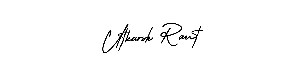 How to make Utkarsh Raut signature? AmerikaSignatureDemo-Regular is a professional autograph style. Create handwritten signature for Utkarsh Raut name. Utkarsh Raut signature style 3 images and pictures png