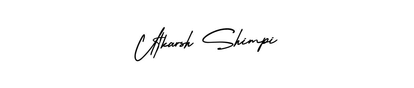 Create a beautiful signature design for name Utkarsh Shimpi. With this signature (AmerikaSignatureDemo-Regular) fonts, you can make a handwritten signature for free. Utkarsh Shimpi signature style 3 images and pictures png
