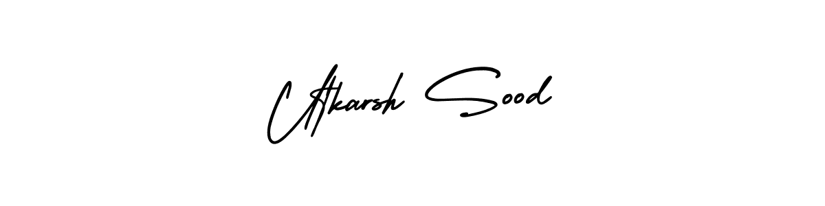 Utkarsh Sood stylish signature style. Best Handwritten Sign (AmerikaSignatureDemo-Regular) for my name. Handwritten Signature Collection Ideas for my name Utkarsh Sood. Utkarsh Sood signature style 3 images and pictures png