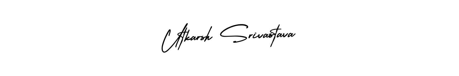 Utkarsh Srivastava stylish signature style. Best Handwritten Sign (AmerikaSignatureDemo-Regular) for my name. Handwritten Signature Collection Ideas for my name Utkarsh Srivastava. Utkarsh Srivastava signature style 3 images and pictures png