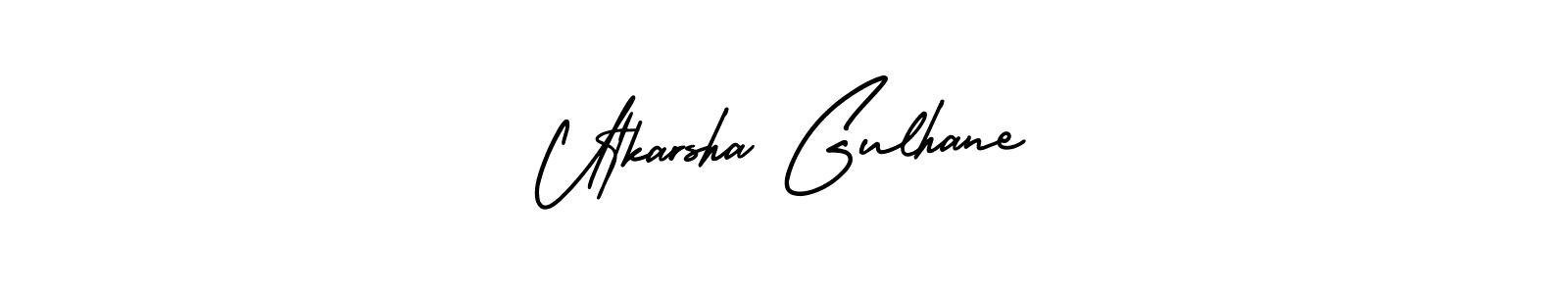 How to make Utkarsha Gulhane name signature. Use AmerikaSignatureDemo-Regular style for creating short signs online. This is the latest handwritten sign. Utkarsha Gulhane signature style 3 images and pictures png