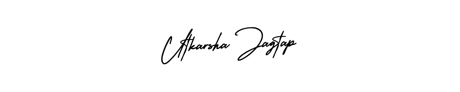 Similarly AmerikaSignatureDemo-Regular is the best handwritten signature design. Signature creator online .You can use it as an online autograph creator for name Utkarsha Jagtap. Utkarsha Jagtap signature style 3 images and pictures png
