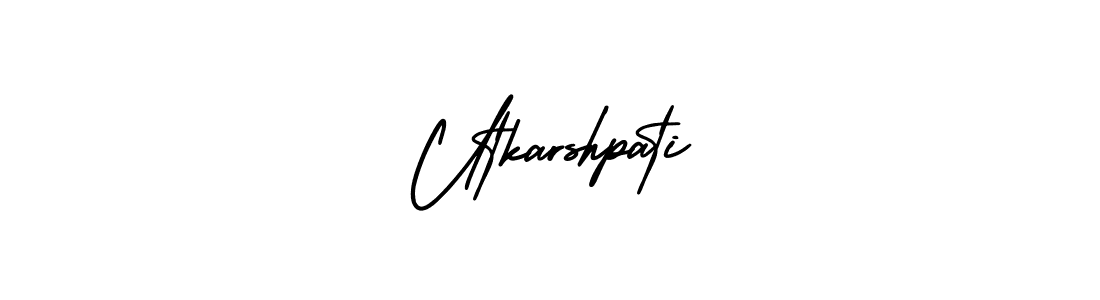 It looks lik you need a new signature style for name Utkarshpati. Design unique handwritten (AmerikaSignatureDemo-Regular) signature with our free signature maker in just a few clicks. Utkarshpati signature style 3 images and pictures png
