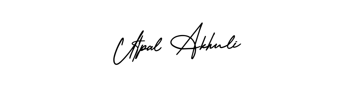 Best and Professional Signature Style for Utpal Akhuli. AmerikaSignatureDemo-Regular Best Signature Style Collection. Utpal Akhuli signature style 3 images and pictures png