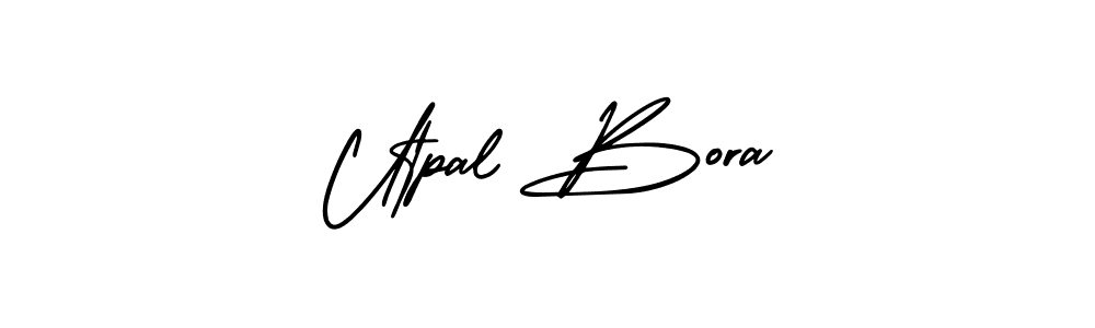 if you are searching for the best signature style for your name Utpal Bora. so please give up your signature search. here we have designed multiple signature styles  using AmerikaSignatureDemo-Regular. Utpal Bora signature style 3 images and pictures png