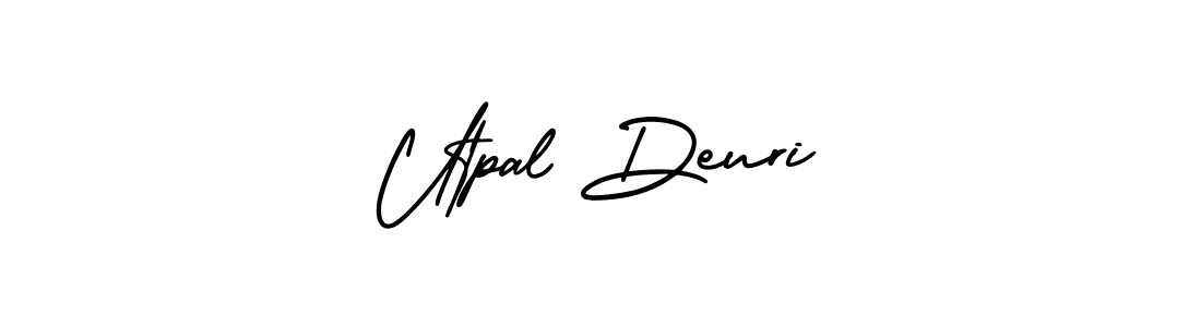 Make a short Utpal Deuri signature style. Manage your documents anywhere anytime using AmerikaSignatureDemo-Regular. Create and add eSignatures, submit forms, share and send files easily. Utpal Deuri signature style 3 images and pictures png
