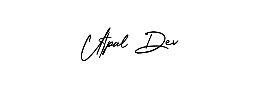 Use a signature maker to create a handwritten signature online. With this signature software, you can design (AmerikaSignatureDemo-Regular) your own signature for name Utpal Dev. Utpal Dev signature style 3 images and pictures png