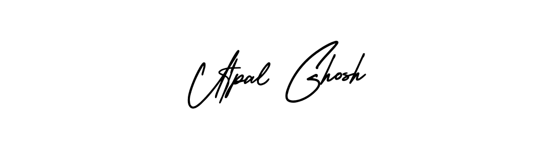 This is the best signature style for the Utpal Ghosh name. Also you like these signature font (AmerikaSignatureDemo-Regular). Mix name signature. Utpal Ghosh signature style 3 images and pictures png