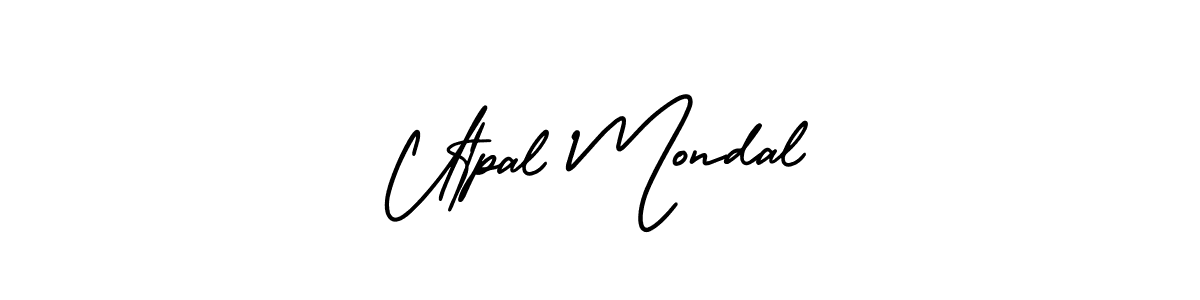 if you are searching for the best signature style for your name Utpal Mondal. so please give up your signature search. here we have designed multiple signature styles  using AmerikaSignatureDemo-Regular. Utpal Mondal signature style 3 images and pictures png