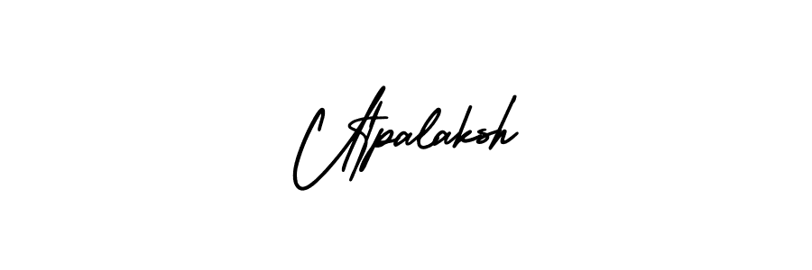The best way (AmerikaSignatureDemo-Regular) to make a short signature is to pick only two or three words in your name. The name Utpalaksh include a total of six letters. For converting this name. Utpalaksh signature style 3 images and pictures png