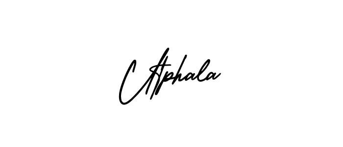 Utphala stylish signature style. Best Handwritten Sign (AmerikaSignatureDemo-Regular) for my name. Handwritten Signature Collection Ideas for my name Utphala. Utphala signature style 3 images and pictures png