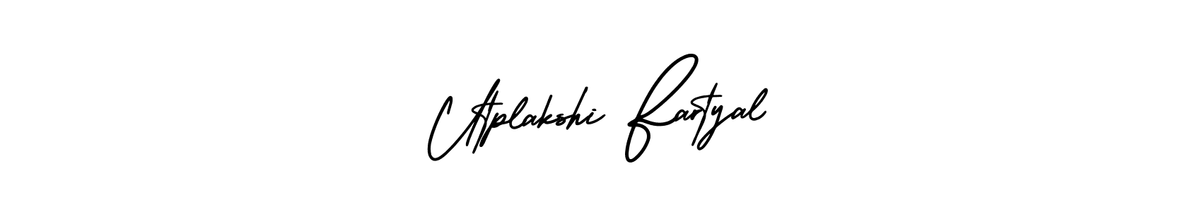 How to make Utplakshi Fartyal name signature. Use AmerikaSignatureDemo-Regular style for creating short signs online. This is the latest handwritten sign. Utplakshi Fartyal signature style 3 images and pictures png