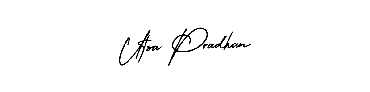 Also we have Utsa Pradhan name is the best signature style. Create professional handwritten signature collection using AmerikaSignatureDemo-Regular autograph style. Utsa Pradhan signature style 3 images and pictures png