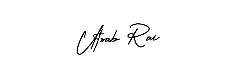 Check out images of Autograph of Utsab Rai name. Actor Utsab Rai Signature Style. AmerikaSignatureDemo-Regular is a professional sign style online. Utsab Rai signature style 3 images and pictures png