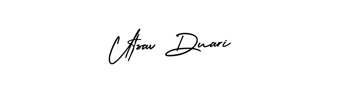 Utsav Duari stylish signature style. Best Handwritten Sign (AmerikaSignatureDemo-Regular) for my name. Handwritten Signature Collection Ideas for my name Utsav Duari. Utsav Duari signature style 3 images and pictures png