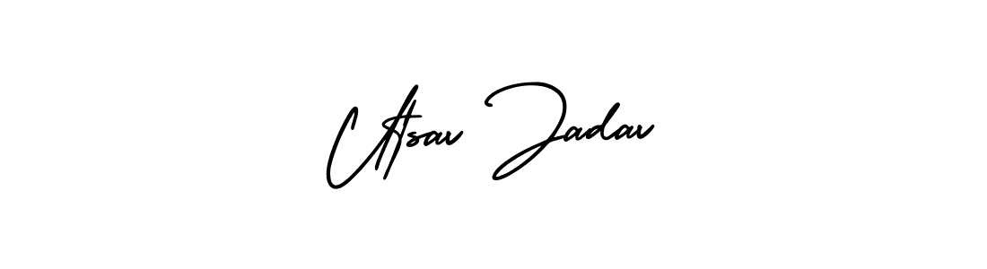 Check out images of Autograph of Utsav Jadav name. Actor Utsav Jadav Signature Style. AmerikaSignatureDemo-Regular is a professional sign style online. Utsav Jadav signature style 3 images and pictures png