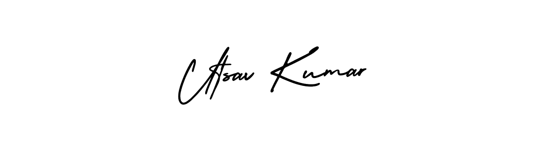 Design your own signature with our free online signature maker. With this signature software, you can create a handwritten (AmerikaSignatureDemo-Regular) signature for name Utsav Kumar. Utsav Kumar signature style 3 images and pictures png