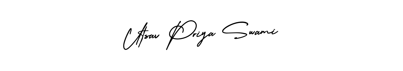 Design your own signature with our free online signature maker. With this signature software, you can create a handwritten (AmerikaSignatureDemo-Regular) signature for name Utsav Priya Swami. Utsav Priya Swami signature style 3 images and pictures png