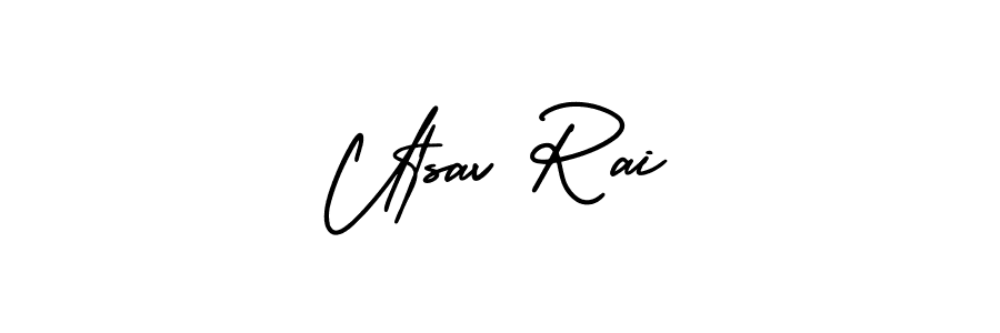 Make a beautiful signature design for name Utsav Rai. Use this online signature maker to create a handwritten signature for free. Utsav Rai signature style 3 images and pictures png