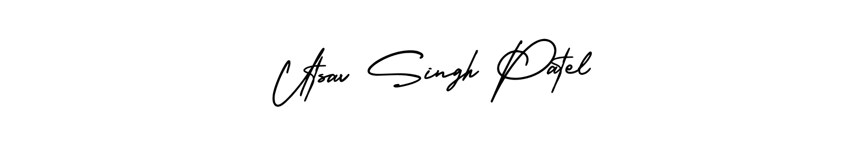 if you are searching for the best signature style for your name Utsav Singh Patel. so please give up your signature search. here we have designed multiple signature styles  using AmerikaSignatureDemo-Regular. Utsav Singh Patel signature style 3 images and pictures png