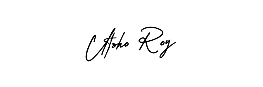 How to make Utsho Roy name signature. Use AmerikaSignatureDemo-Regular style for creating short signs online. This is the latest handwritten sign. Utsho Roy signature style 3 images and pictures png