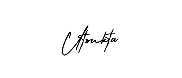 How to make Utsukta signature? AmerikaSignatureDemo-Regular is a professional autograph style. Create handwritten signature for Utsukta name. Utsukta signature style 3 images and pictures png