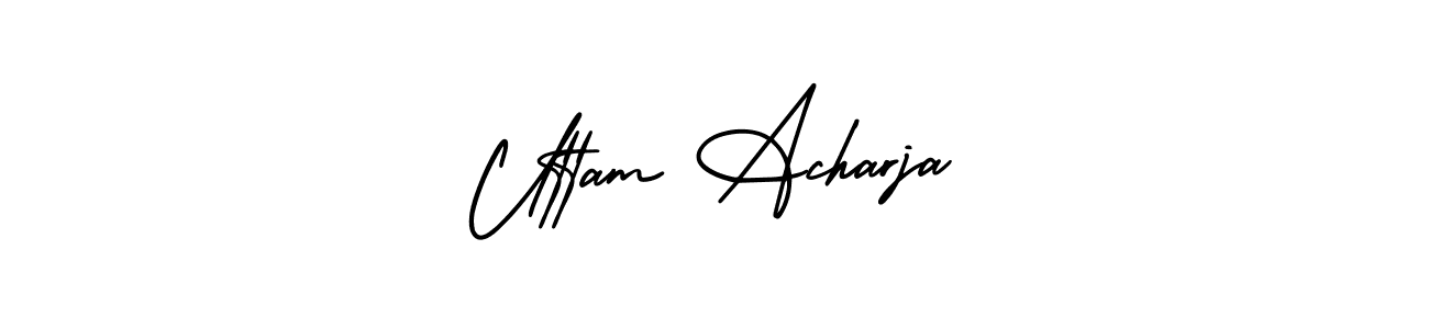 Create a beautiful signature design for name Uttam Acharja. With this signature (AmerikaSignatureDemo-Regular) fonts, you can make a handwritten signature for free. Uttam Acharja signature style 3 images and pictures png