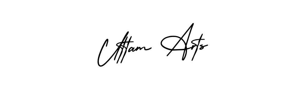 AmerikaSignatureDemo-Regular is a professional signature style that is perfect for those who want to add a touch of class to their signature. It is also a great choice for those who want to make their signature more unique. Get Uttam Arts name to fancy signature for free. Uttam Arts signature style 3 images and pictures png