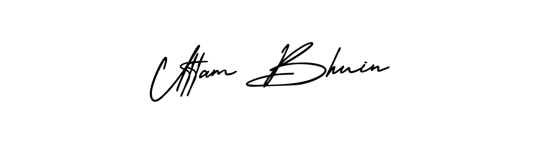 Create a beautiful signature design for name Uttam Bhuin. With this signature (AmerikaSignatureDemo-Regular) fonts, you can make a handwritten signature for free. Uttam Bhuin signature style 3 images and pictures png