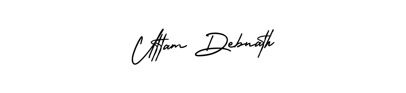How to make Uttam Debnath signature? AmerikaSignatureDemo-Regular is a professional autograph style. Create handwritten signature for Uttam Debnath name. Uttam Debnath signature style 3 images and pictures png