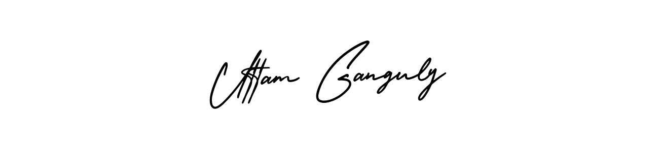 How to Draw Uttam Ganguly signature style? AmerikaSignatureDemo-Regular is a latest design signature styles for name Uttam Ganguly. Uttam Ganguly signature style 3 images and pictures png