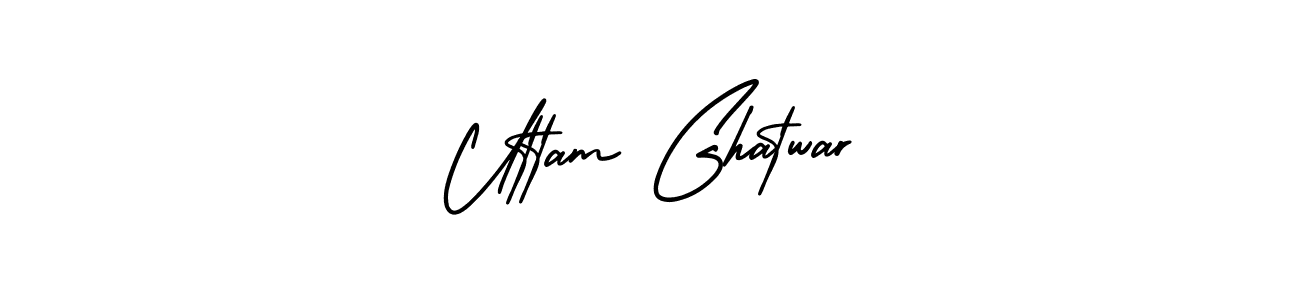 How to make Uttam Ghatwar signature? AmerikaSignatureDemo-Regular is a professional autograph style. Create handwritten signature for Uttam Ghatwar name. Uttam Ghatwar signature style 3 images and pictures png