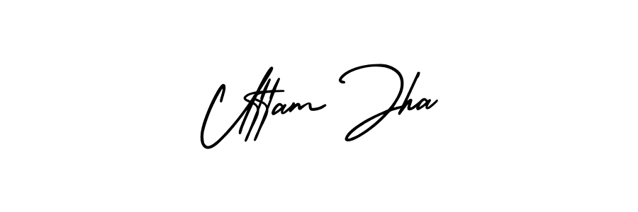 Design your own signature with our free online signature maker. With this signature software, you can create a handwritten (AmerikaSignatureDemo-Regular) signature for name Uttam Jha. Uttam Jha signature style 3 images and pictures png