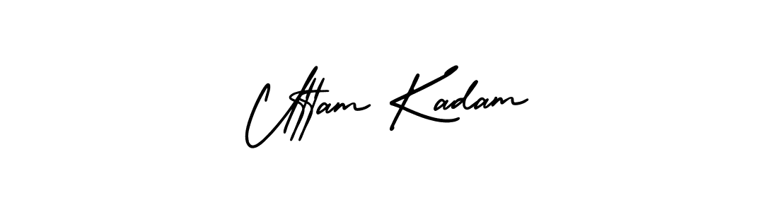 The best way (AmerikaSignatureDemo-Regular) to make a short signature is to pick only two or three words in your name. The name Uttam Kadam include a total of six letters. For converting this name. Uttam Kadam signature style 3 images and pictures png