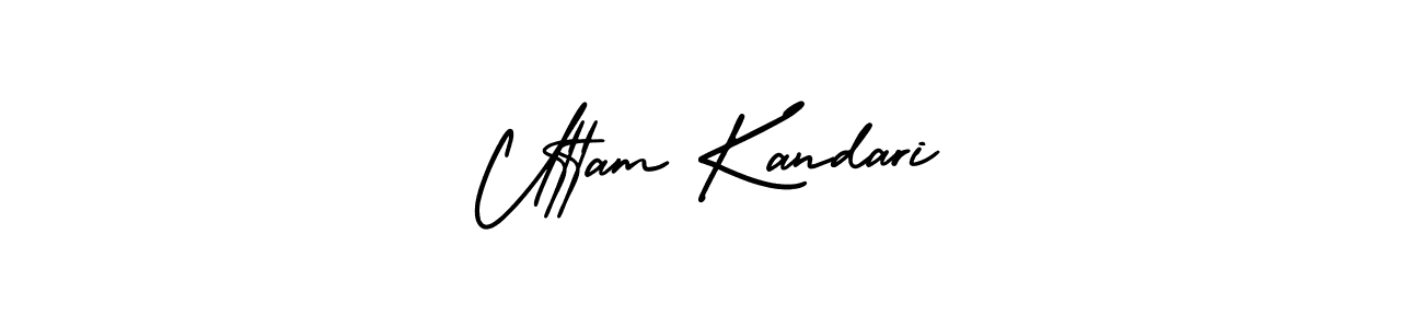 How to Draw Uttam Kandari signature style? AmerikaSignatureDemo-Regular is a latest design signature styles for name Uttam Kandari. Uttam Kandari signature style 3 images and pictures png