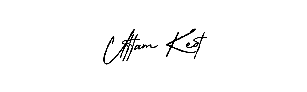 Also You can easily find your signature by using the search form. We will create Uttam Keot name handwritten signature images for you free of cost using AmerikaSignatureDemo-Regular sign style. Uttam Keot signature style 3 images and pictures png