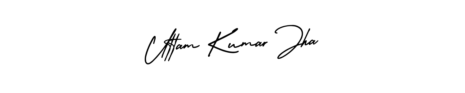 Use a signature maker to create a handwritten signature online. With this signature software, you can design (AmerikaSignatureDemo-Regular) your own signature for name Uttam Kumar Jha. Uttam Kumar Jha signature style 3 images and pictures png