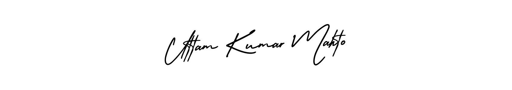 Create a beautiful signature design for name Uttam Kumar Mahto. With this signature (AmerikaSignatureDemo-Regular) fonts, you can make a handwritten signature for free. Uttam Kumar Mahto signature style 3 images and pictures png