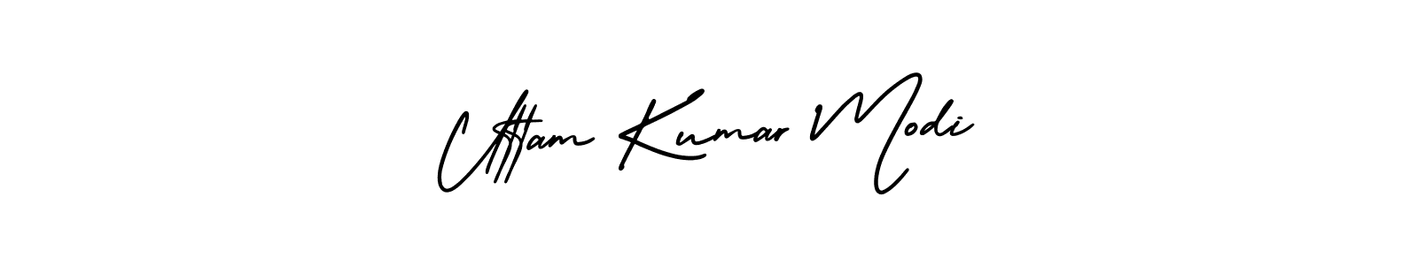How to make Uttam Kumar Modi name signature. Use AmerikaSignatureDemo-Regular style for creating short signs online. This is the latest handwritten sign. Uttam Kumar Modi signature style 3 images and pictures png