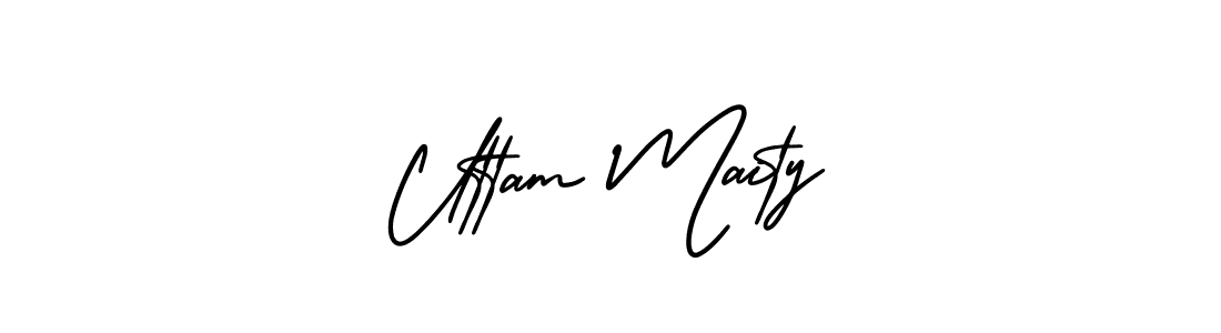 Also You can easily find your signature by using the search form. We will create Uttam Maity name handwritten signature images for you free of cost using AmerikaSignatureDemo-Regular sign style. Uttam Maity signature style 3 images and pictures png