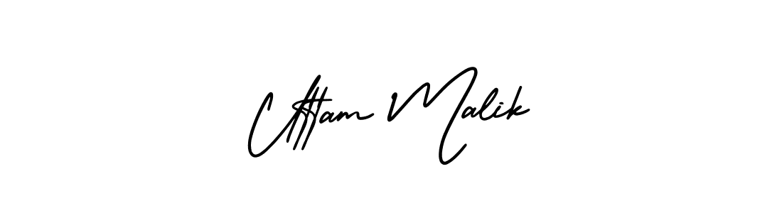 Use a signature maker to create a handwritten signature online. With this signature software, you can design (AmerikaSignatureDemo-Regular) your own signature for name Uttam Malik. Uttam Malik signature style 3 images and pictures png