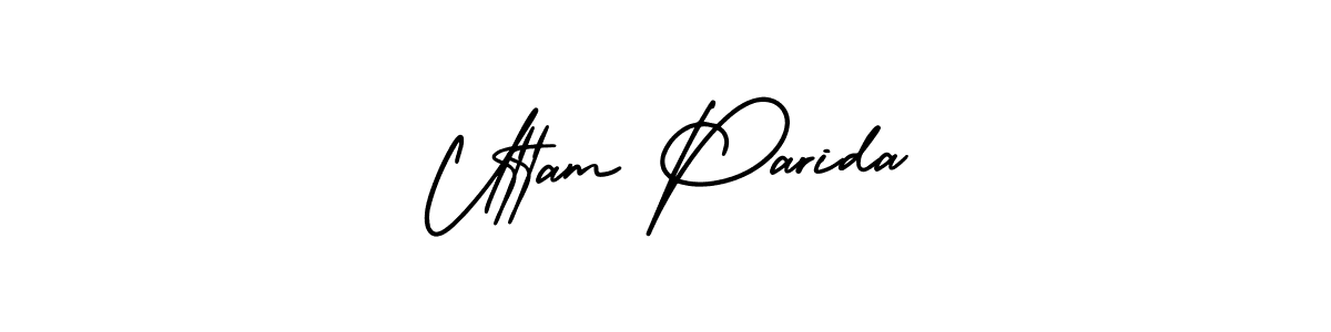AmerikaSignatureDemo-Regular is a professional signature style that is perfect for those who want to add a touch of class to their signature. It is also a great choice for those who want to make their signature more unique. Get Uttam Parida name to fancy signature for free. Uttam Parida signature style 3 images and pictures png