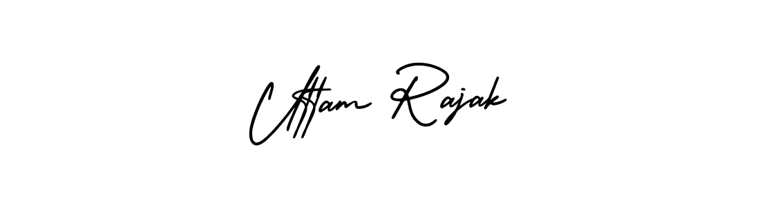 Make a beautiful signature design for name Uttam Rajak. With this signature (AmerikaSignatureDemo-Regular) style, you can create a handwritten signature for free. Uttam Rajak signature style 3 images and pictures png