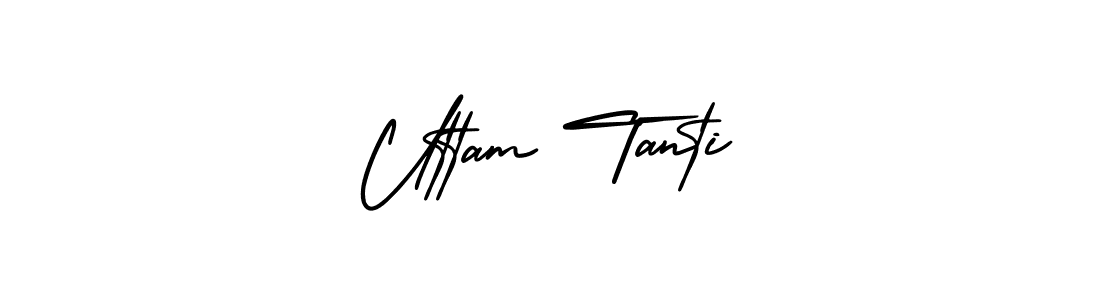 Uttam Tanti stylish signature style. Best Handwritten Sign (AmerikaSignatureDemo-Regular) for my name. Handwritten Signature Collection Ideas for my name Uttam Tanti. Uttam Tanti signature style 3 images and pictures png