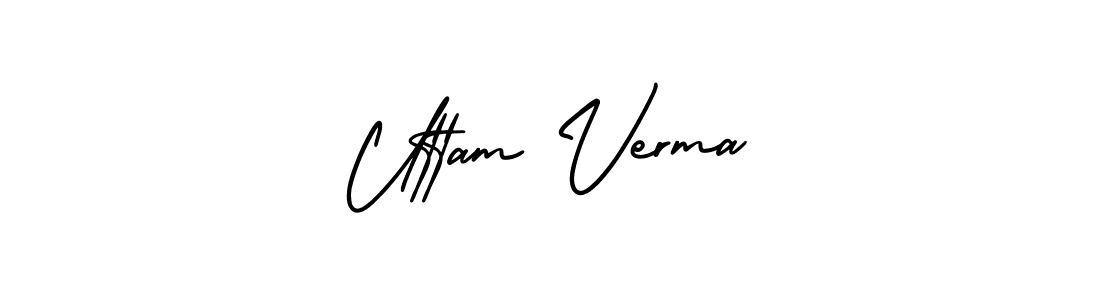 Best and Professional Signature Style for Uttam Verma. AmerikaSignatureDemo-Regular Best Signature Style Collection. Uttam Verma signature style 3 images and pictures png