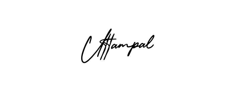 Uttampal stylish signature style. Best Handwritten Sign (AmerikaSignatureDemo-Regular) for my name. Handwritten Signature Collection Ideas for my name Uttampal. Uttampal signature style 3 images and pictures png
